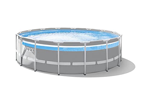 Intex 55254 Prism Frame Premium Piscina Desmontable, Redonda, 427x107 cm, Material Resistente Triple Capa, Capacidad 12,706 L, Incluye Tapiz, Cobertor, Depuradora de Cartucho y Escalera de Seguridad