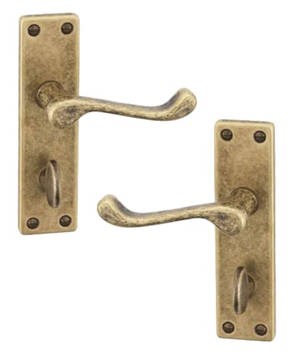 URFIC -100-325-AB - Picaporte para puerta, acabado de cobre, diseño victoriano de espiral