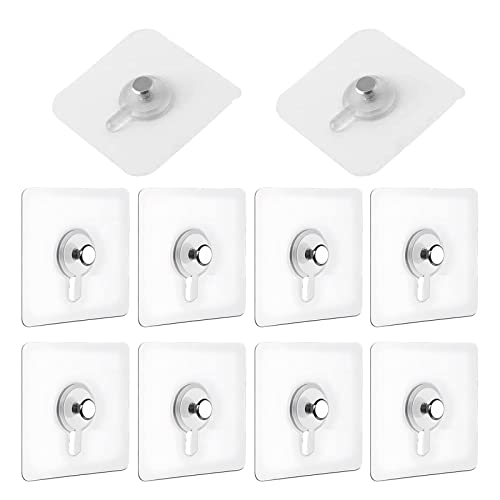 10 Ganchos Adhesivos para Fotos, Ganchos para Cuadros de Pared Adhesivos Desmontables, para Colgar Fotos, Marcos, Corona y decoración de Pared, sin Clavos