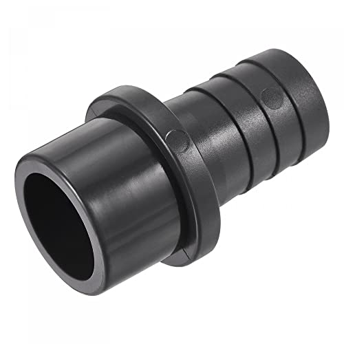 sourcing map PVC Tubo Accesorio 25mm con Púas x 32mm OD Espiga Recto Tubo Adaptador Manguera Conector Rápido, Negro