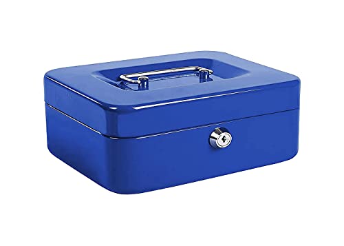 Kippen 10033B2 - Caja de caudales azul, medidas: 200 x 160 x 90 mm