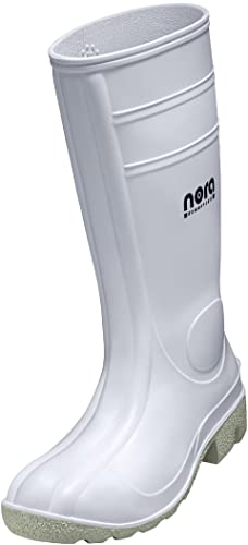 Uvex Nora Botas de Goma 94756 - Botas de Seguridad S5 SRC - Botas de Trabajo Blancas para señoras y Hombres - Calzado de Trabajo Alto e Impermeable con Puntera de Acero - Blanco - Talla 39