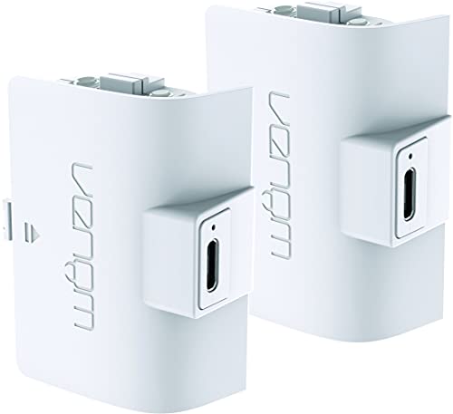 Venom Pack de 2 Pilas Recargables para Mando de Xbox Series X, Xbox Series S, Color Blanco