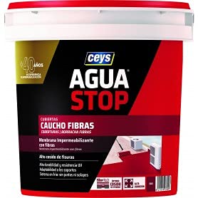 Aguastop ceys M92283 - Impermeabilizante aquastop caucho acrilico con fibras rojo 1 kg