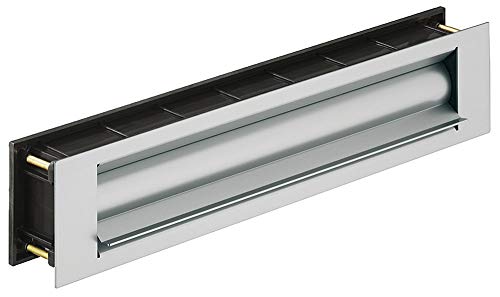 Tapa para buzón con aislamiento térmico para periódicos y puertas de entrada de apartamento, aluminio y acero inoxidable, fabricado en Alemania, 1 pieza