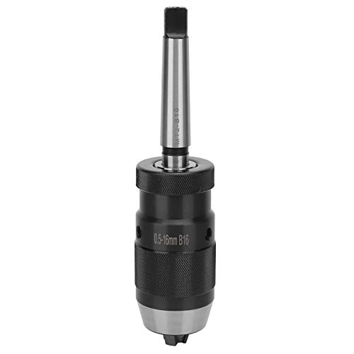Portabrocas autoperforante de 0,5 a 16 mm, adaptador para portabrocas sin llave de liberación rápida, con cono mordazas MT2-B16, para taladros de columna, fresadoras y tornos