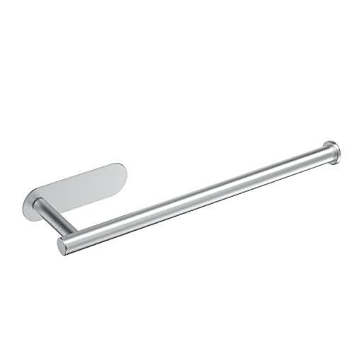 HomeZom - Portarollos Cocina con Adhesivo, Portarrollos Papel Cocina de Acero Inoxidable 304, Porta Rollos de Papel Cocina Sin Taladro, Soporte Rollo Papel Cocina y Organizador Cocina