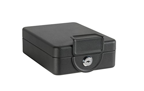 ARREGUI Private C9327 Caja Caudales con Llave para Contar y Transportar Dinero | Caja de Seguridad de acero y Estructura para fijar bajo mesa/balda | Caja fuerte portatil 16 cm de ancho | Color Negro