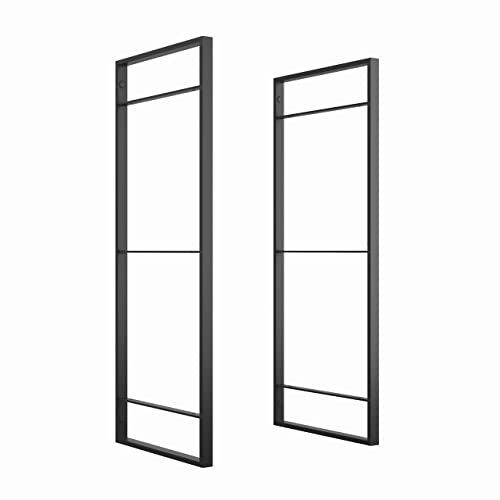 Emuca - Estructura para estantería estilo industrial, Estanteria pared, Altura 830 mm, Acero, Pintado negro