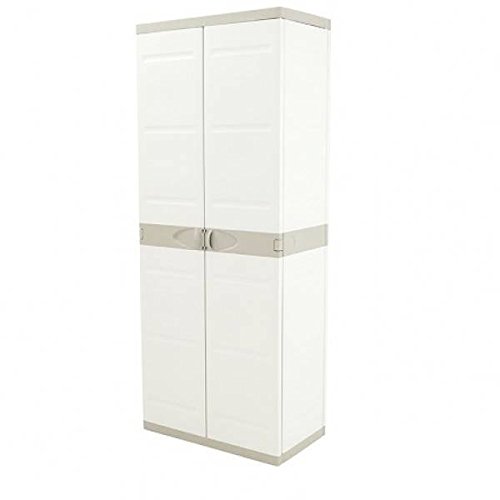 Plastiken 0005673 Titanium Armario, Beig, 70 cm Escobero, 70 cm x 44 cm x 176 cm