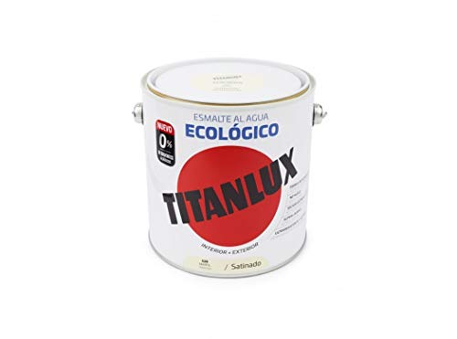 Titanlux Esmalte Al Agua Titanlux Ecológico Satinado 2, 5 L, 528 Marfil