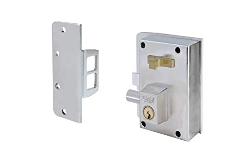 Yale 10IHN cerradura de sobreponer, a mano izquierda entrada 45 mm / izda hierro niquelado.