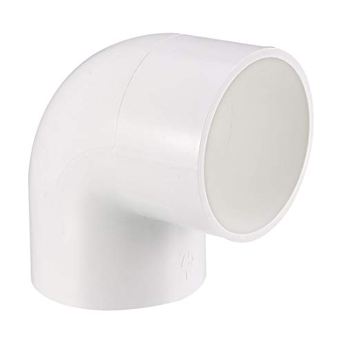 sourcing map Tubo PVC, Codo PVC de 90 Grados de Deslizamiento de 75mm, Conector PVC, Reductor PVC, Reductor Manguera, 2 Piezas