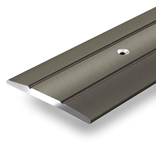 Perfil de transición, aluminio, forma en C, tapajuntas perforado para tornillos, ancho de 36 mm, muchos colores y longitudes, Hueso