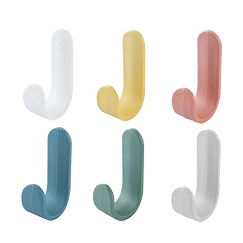 6 Perchas adhesivas Ganchos Adhesivos,Ganchos Radiador Toallero de Plástico,para pared Colgadores de pared adhesivos Colgador toalla baño, cuadros, trapos de cocina, llaves