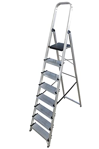 ALTIPESA - Escalera Doméstica de Aluminio, Peldaño 12 cm. (8 peldaños)