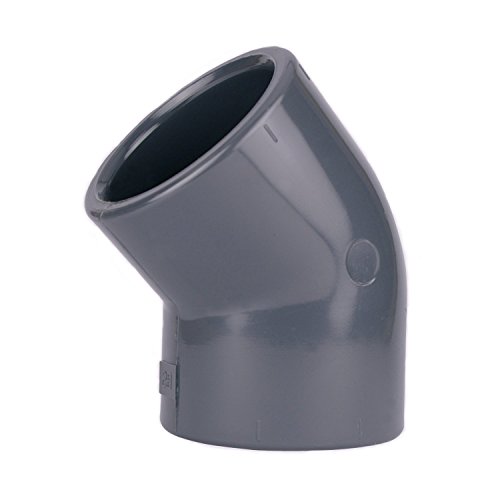 Codo de PVC liso de 45 grados de 50 mm.