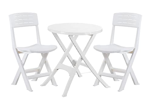 Shaf - Fiji | Set Muebles de Salon Exterior - Conjunto Muebles Jardin Exterior 2 Plazas | Fabricado en España con Materiales Reciclados - Color Blanco