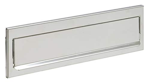 ARREGUI C601 Bocacartas de Acero Inoxidable Para Puertas o Verjas en el Exterior, Bocacartas Exterior, Boca de 23 x 3 cm, Anticorrosivo, Fácil de Instalar, Medidas 24,8 x 7,3 cm, Inox brillo