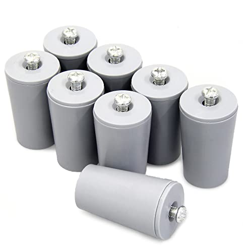 ECENCE Tope amortiguador para persianas set de 8pieza 40mm incl. tornillo Gris, tope, protección completa para persiana