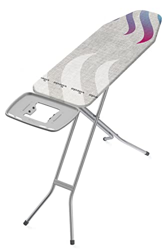 Vileda Total Reflect M - Tabla de Planchar con Soporte Antideslizante para Plancha | Incluye Funda con Acolchado de Esponja | Fácil de Transportar y Almacenar | 120x38 cm Regulable en Altura