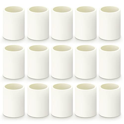 ERGAOBOY 15 piezas 20 mm recto PVC blanco accesorios de conector de tubería, adaptador de tubería de agua de acoplamiento