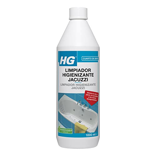 HG Limpiador de jacuzzis, Fórmula Natural para Higienizar Zonas Internas, Elimina Grasa, Jabón, Olores y Residuos de Aceite - 1 L (448100130)