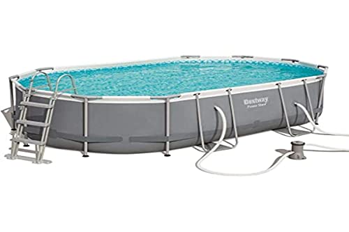 Bestway Piscina elevada de acero eléctrico 56448-3 de 488 x 305 x 107 cm