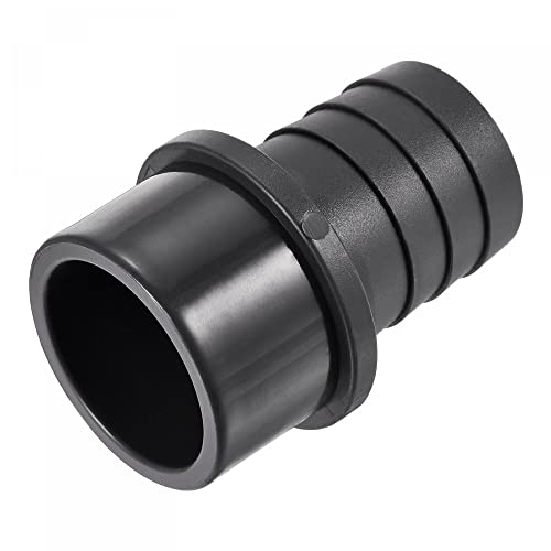 sourcing map PVC Tubo Accesorio 40mm con Púas x 50mm OD Espiga Recto Tubo Adaptador Manguera Conector Rápido, Negro