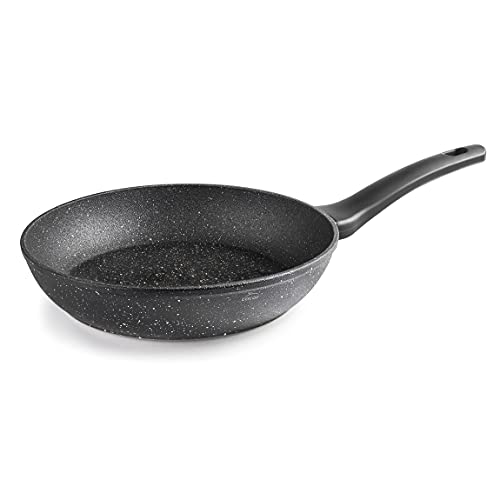 LACOR - 26818 - Sartén Java de Aluminio Forjado 100% Libre PFOA, Antiadherente Particulas de Piedra, Fondo Full Induction, Ø 18 x 4 cm, Negro