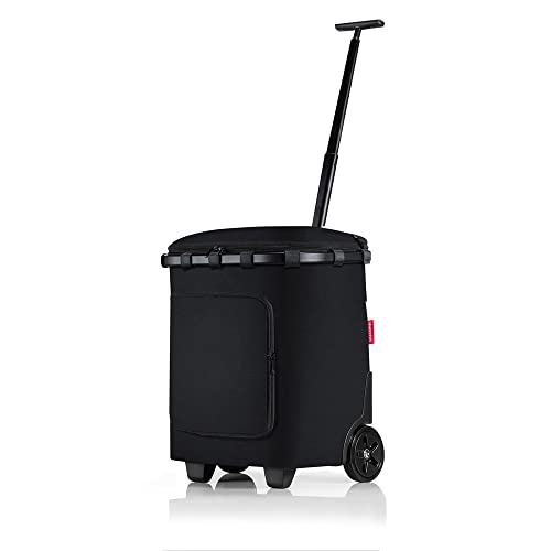 reisenthel carrycruiser plus frame - Carro de la compra de dos ruedas portátil, compartimento térmico, estructura de aluminio, hecho con materiales reciclados, en negro