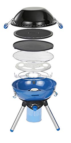 Campingaz Party Grill 400 CV - Barbacoa (2000 W, Barbacoa de contacto, Gas natural, 2000 W, 145 g/h, Mesa), abierto: Ø 36 x 42 cm (con soporte)