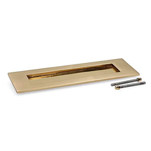 EDM - Placa buzón latón pulido dorado 100x305mm - EDM 85605