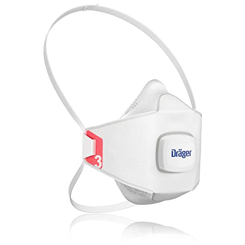 Dräger X-plore® 1930 V 10 Mascarillas de protección respiratoria FFP3, máscaras Anti Polvo para Trabajos de construcción, Pintura y químicos | Talla M/L