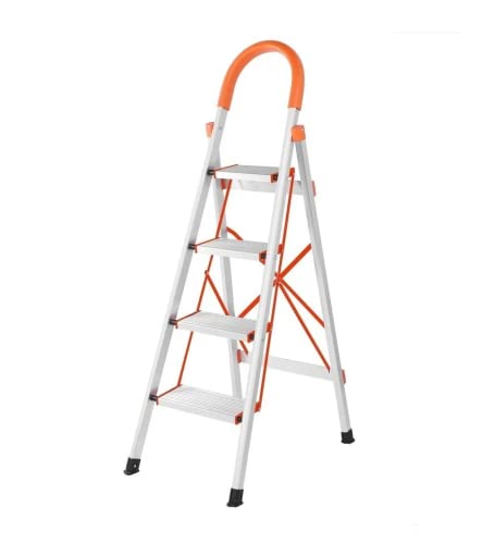 Escalera Aluminio Plegable Tijera 4 Peldaños Domestico Treppe