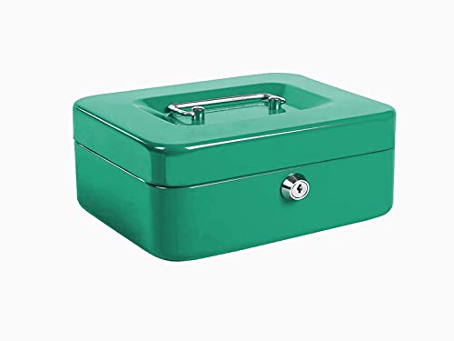 Kippen 10033V1 - Caja de caudales verde, medidas: 150 x 120 x 80 mm