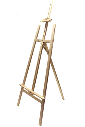 Chely Intermarket, caballete pintura 120cm (82 cm) madera de pino con color natural, apto para carteles de eventos y lienzos, ligero para transportar(568-120-1,50)
