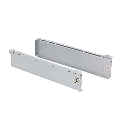 Emuca 3058325 Kits de Cajón H118, Gris Metalizado, 450 mm