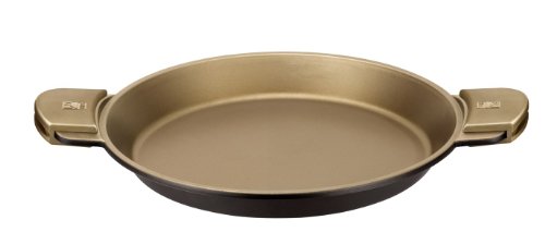 BRA - Paellera con Asas de Silicona Aluminio Fundido con Antiadherente Teflon Select,aptas para Todo Tipo de cocinas incluida inducción, Terra 36 cm