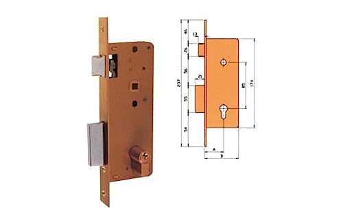 Ezcurra-Esko - Cerradura Embutir Madera Golpe 4000-Cromo/1