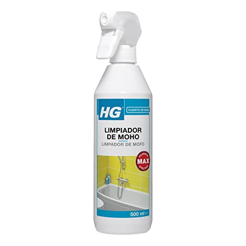 HG 639050130 - Limpiador de Moho para Paredes, Azulejos, Juntas de Silicona, Ducha, Cocina y Baño, Evita la Reaparición de Manchas de Humedad, Uso Indicado para Exteriores e Interiores, 500 ml