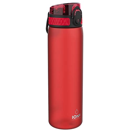 Ion8 Sin Fugas Botella Agua, Sin BPA, Rojo