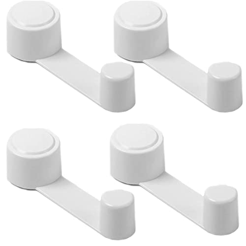 Sujeta Puertas Suelo Adhesivo - Tope Puerta Retenedor que Actúa como Sujeta Puerta. Aguanta Puertas Adhesivos Giratorio para Evitar Portazos. Door Stopper (Blanco)