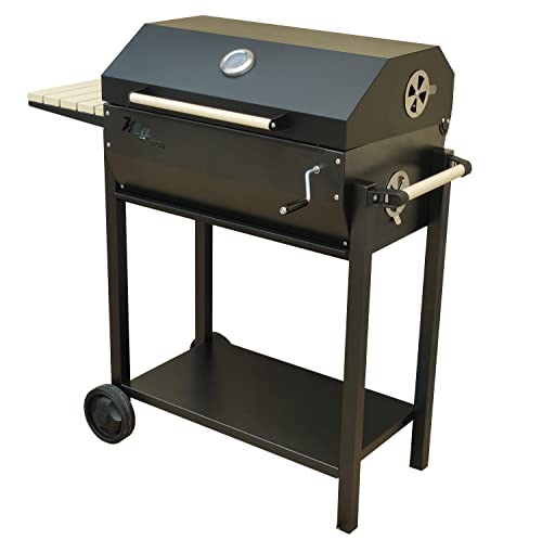MG- Barbacoa de Carbón, Parrilla Elevable, Asador con Tapa para Ahumar o Asar. Prepara las mejores Carnes, Pescados y Verduras a la Parrilla o al Horno en tu Barbacoa de Carbon