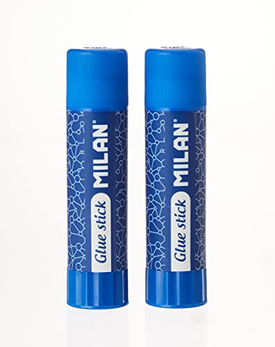 MILAN BWM10436 Blíster 2 Barras de Pegamento 21gr, Multicolor, único, 42