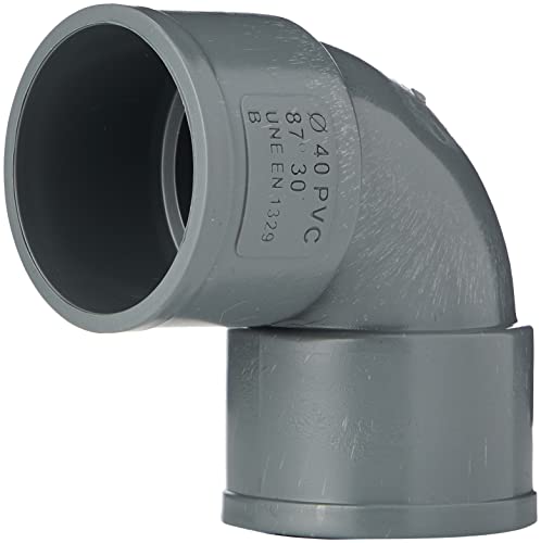 Anzapack 855552X - Codo Pvc Hembra-Hembra 87º 40 Mm.