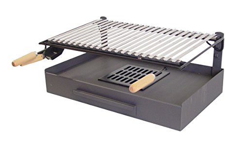 IMEX EL ZORRO 71409 - Cajón para Barbacoa con Parrilla de INOX, 68 x 40 x 26 cm