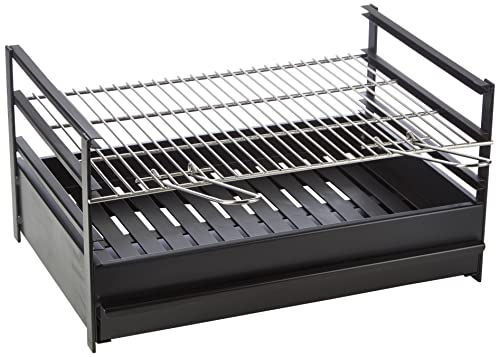 Sauvic 02728 - Cajón Barbacoa con Parrilla Inoxidable, 60 x 40 cm