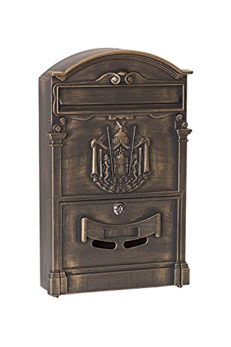 Arregui Residencia D-2151/B Buzón Individual de Aluminio de Estilo Clásico, tamaño M (DIN A4), bronce