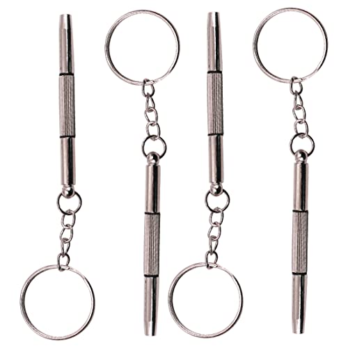 REQAG 4 Piezas reparación de destornilladores de gafas 3 en 1 Herramienta de mini destornillador para Gafas, Gafas de Sol, Relojes, Joyas